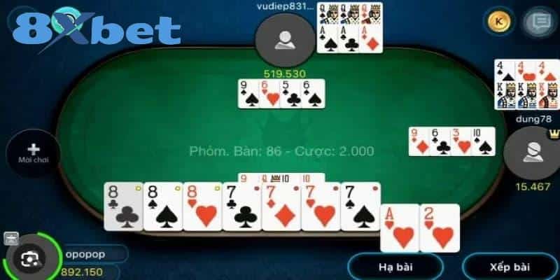 Luật chơi bài phỏm 8xbet nên biết